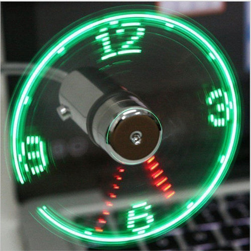 Real Time LED Fan with Time USB